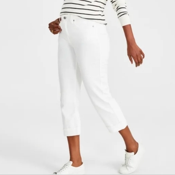 Coldwater Creek Stretch Denim Capris White 14 - Picture 1 of 10